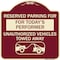 Signmission Reserved Parking for Todays Performer Unauthorized Vehicles Towed Away Aluminum, A-DES-BU-1818-23072 A-DES-BU-1818-23072 - alternate 1